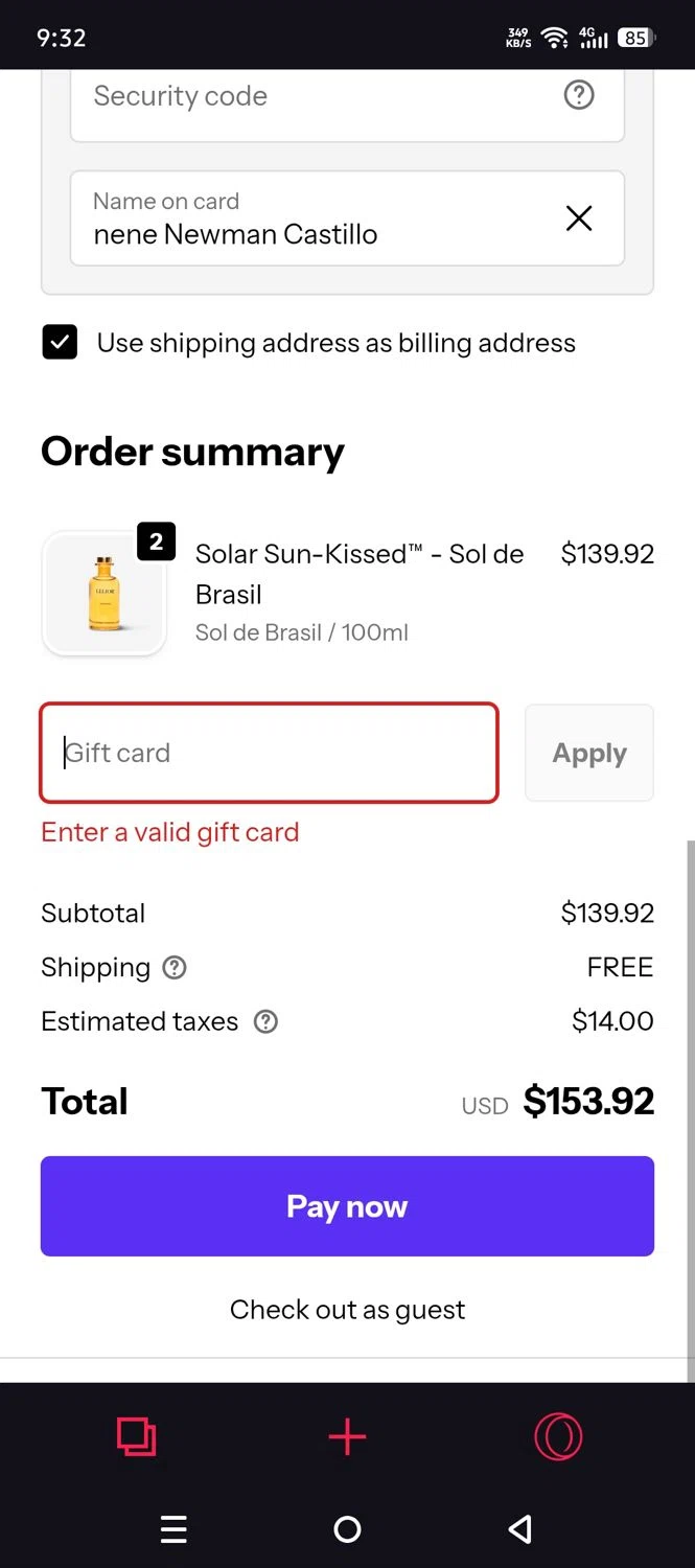 Lelior discount code screenshot showing code EMAIL10 applied at Lelior checkout page. Uploaded by SimplyCodes community member QuestSeeker7732 on Dec 11, 2025
