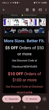 LeLuv coupon verification screenshot