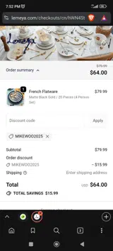 MIKEWOO2025 coupon verification screenshot