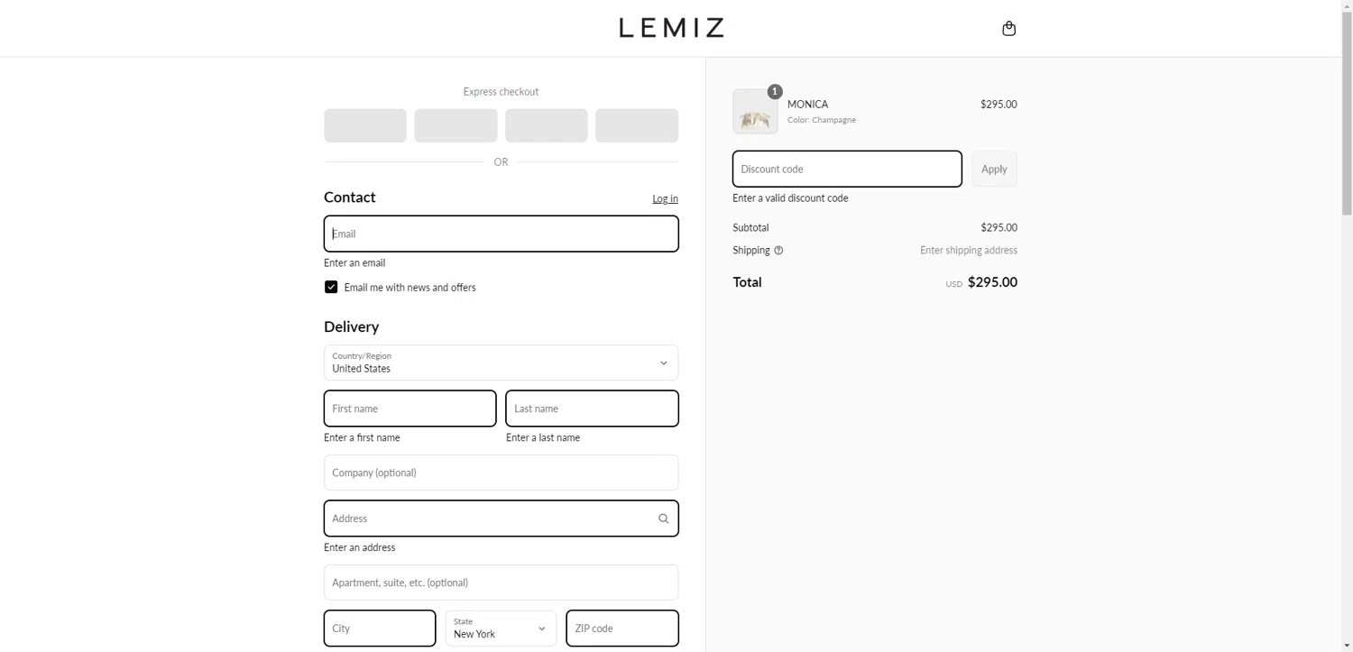LEMIZ HANDBAGS promo code screenshot showing code SUMMER20 applied at LEMIZ HANDBAGS checkout page. Uploaded by SimplyCodes community member SilverChaser3269 on Aug 7, 2025