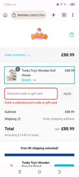 JULY10 coupon verification screenshot