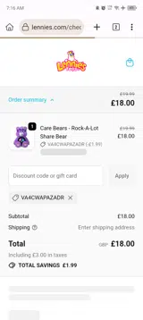 VA4CWAPAZADR coupon verification screenshot