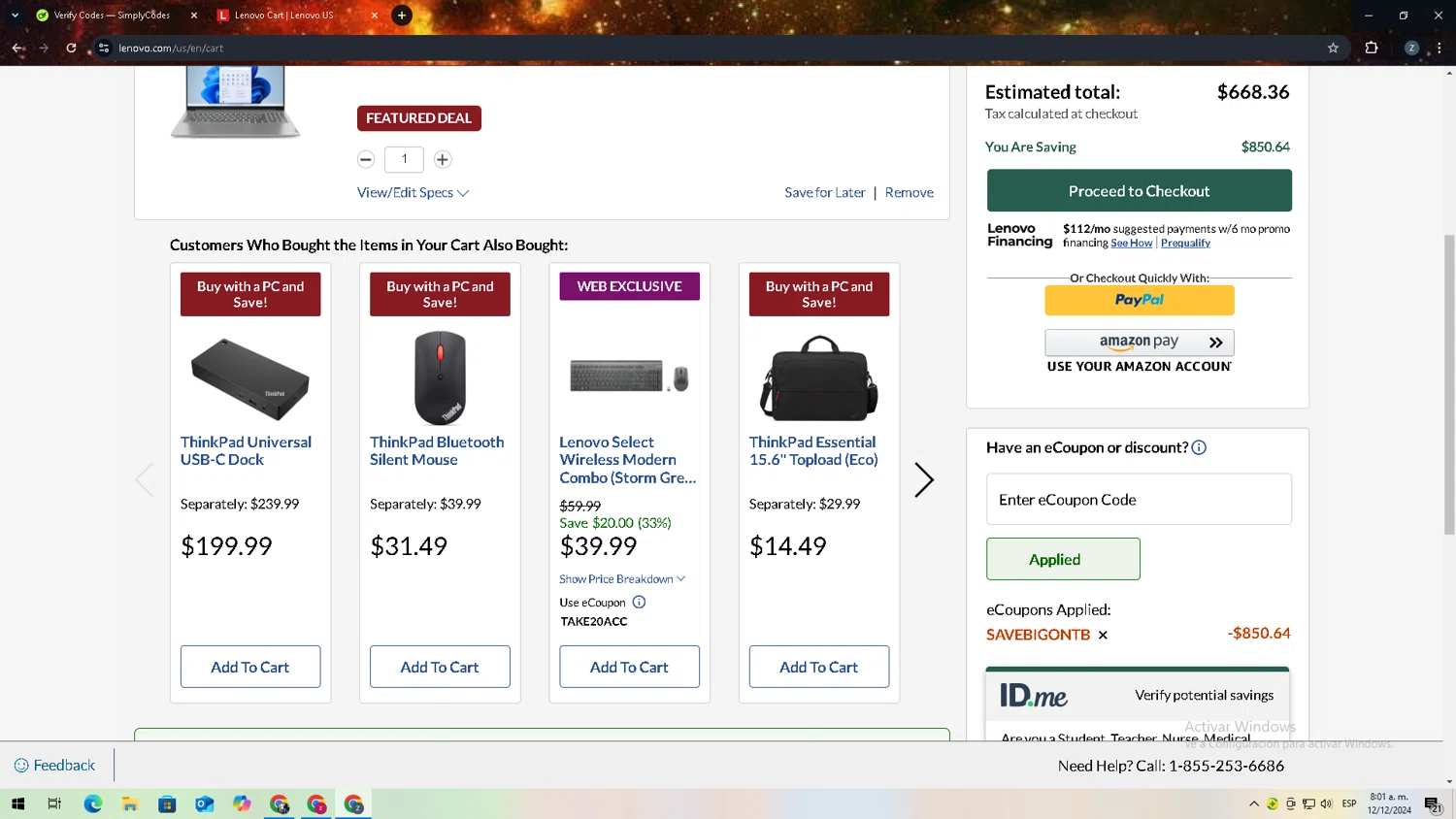 how to use Lenovo coupons