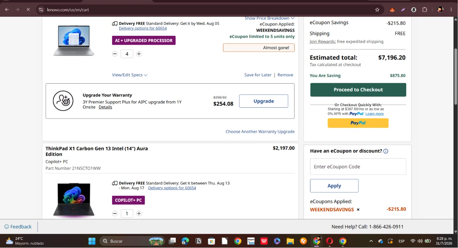 Verification screenshot for $40 Off Storewide at Lenovo - 3d ago