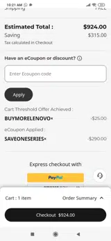 Lenovo coupon verification screenshot