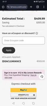 IDEACLEARANCE coupon verification screenshot