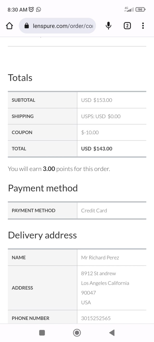 LensPure checkout page showing LensPure coupon code box | Screenshot taken by SimplyCodes community member on Aug 11, 2023