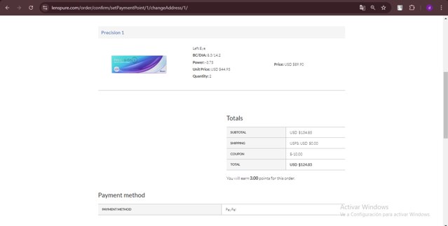 LensPure checkout page showing LensPure coupon code box | Screenshot taken by SimplyCodes community member on Dec 17, 2024