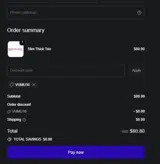 VUMU10 coupon verification screenshot
