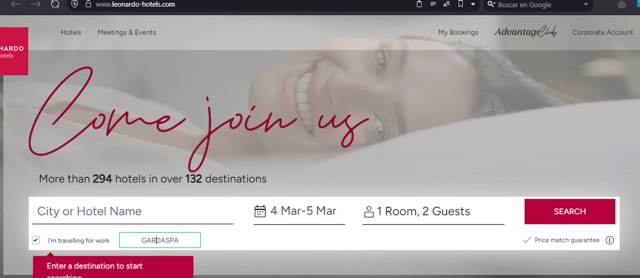 Leonardo  Hotels checkout page showing Leonardo  Hotels promo code box | Screenshot taken by SimplyCodes community member on Mar 4, 2025