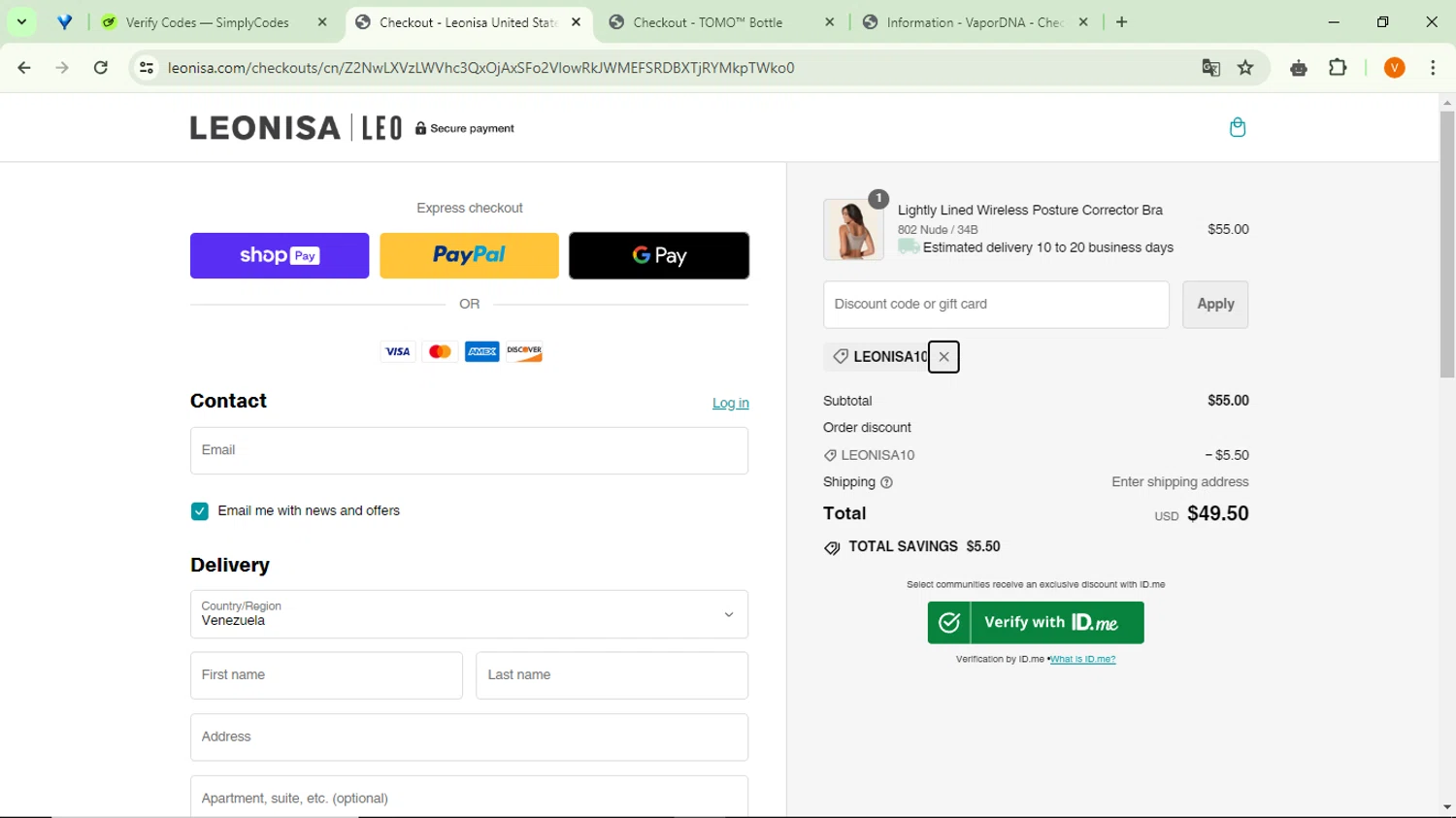 how to use Leonisa coupons