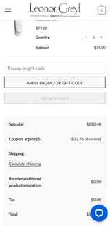 Arpine15 coupon verification screenshot