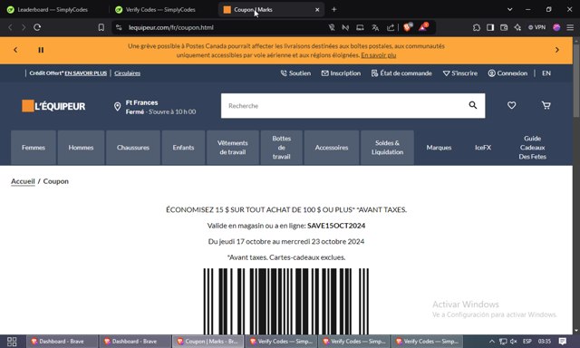 L'Equipeur checkout page showing L'Equipeur promo code box | Screenshot taken by SimplyCodes community member on Nov 2, 2024