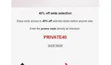 private40 coupon verification screenshot