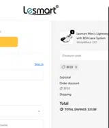 BF20 coupon verification screenshot