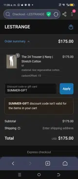 SUMMER-GIFT coupon verification screenshot