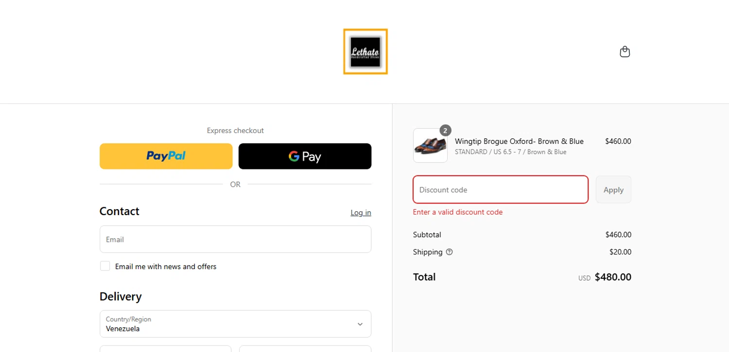 Lethato discount code screenshot showing code LETHATO applied at Lethato checkout page. Uploaded by SimplyCodes community member CashAce9852 on Aug 30, 2025