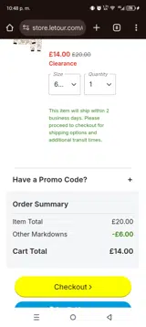 Le Tour De France coupon verification screenshot