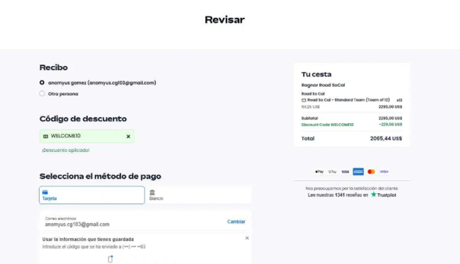 Let's Do This discount code screenshot showing code WELCOME10 applied at Let's Do This checkout page. Uploaded by SimplyCodes community member lyffytaro on Feb 9, 2026