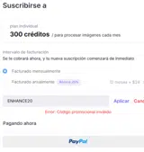 ENHANCE20 coupon verification screenshot
