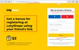 LetyShops coupon verification screenshot