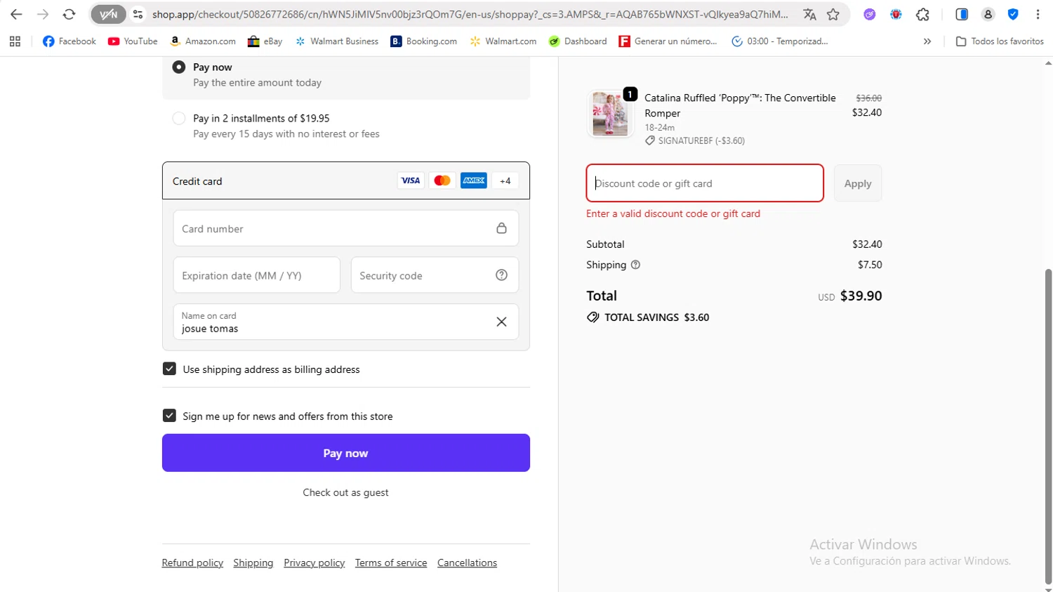 Lev Baby discount code screenshot showing code WELCOME15 applied at Lev Baby checkout page. Uploaded by SimplyCodes community member FrancyB on Nov 15, 2025