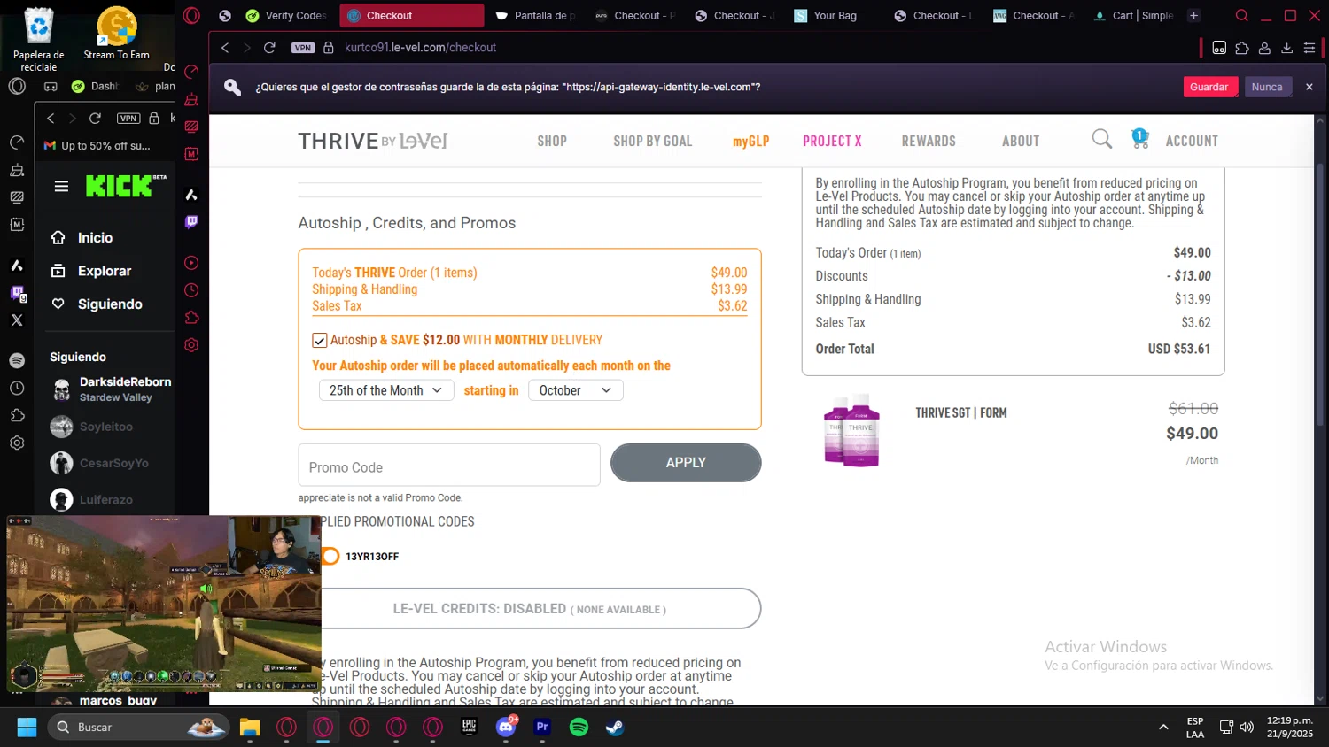 Le-Vel discount code screenshot showing code appreciate applied at Le-Vel checkout page. Uploaded by SimplyCodes community member leonardocamacho2 on Sep 21, 2025