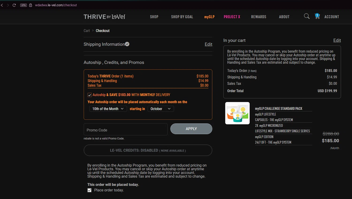 Le-Vel discount code screenshot showing code rebate applied at Le-Vel checkout page. Uploaded by SimplyCodes community member chepipi on Sep 6, 2025