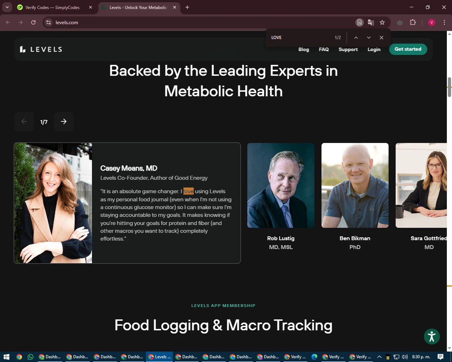 Levels promo code screenshot showing code LOVE applied at Levels checkout page. Uploaded by SimplyCodes community member ShieldEagle6102 on Mar 27, 2025