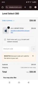 BOOSTx3 coupon verification screenshot
