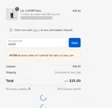 ACE50 coupon verification screenshot