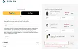 Level Six coupon verification screenshot
