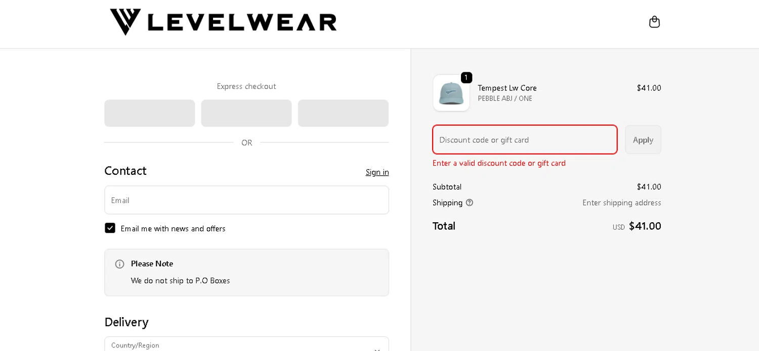 Levelwear promo code screenshot showing code FREESHIP applied at Levelwear checkout page. Uploaded by SimplyCodes community member CRYSTALSUICINE on Jan 6, 2026