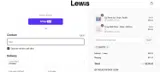 Lewis coupon verification screenshot