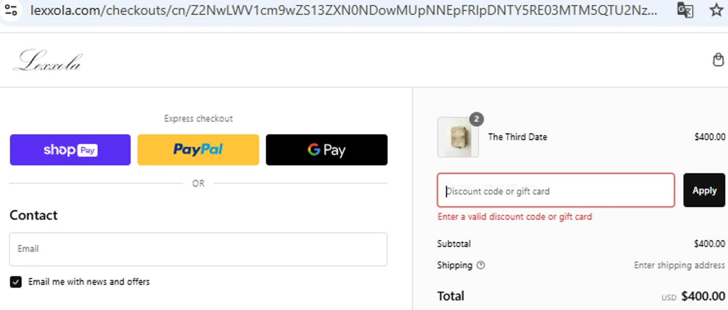 Lexxola discount code screenshot showing code jan25 applied at Lexxola checkout page. Uploaded by SimplyCodes community member PennyOwl2559 on Feb 15, 2025