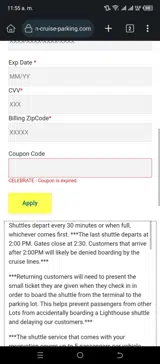 Lighthouse Parking coupon verification screenshot