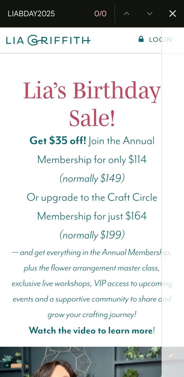 Lia Griffith checkout page showing Lia Griffith coupon code box | Screenshot taken by SimplyCodes community member on Aug 9, 2025