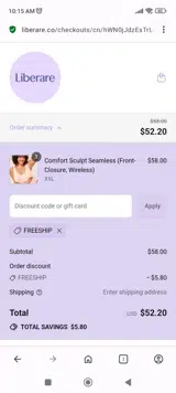 FREESHIP coupon verification screenshot