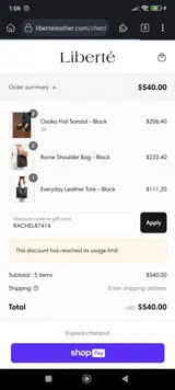 RACHEL87414 coupon verification screenshot