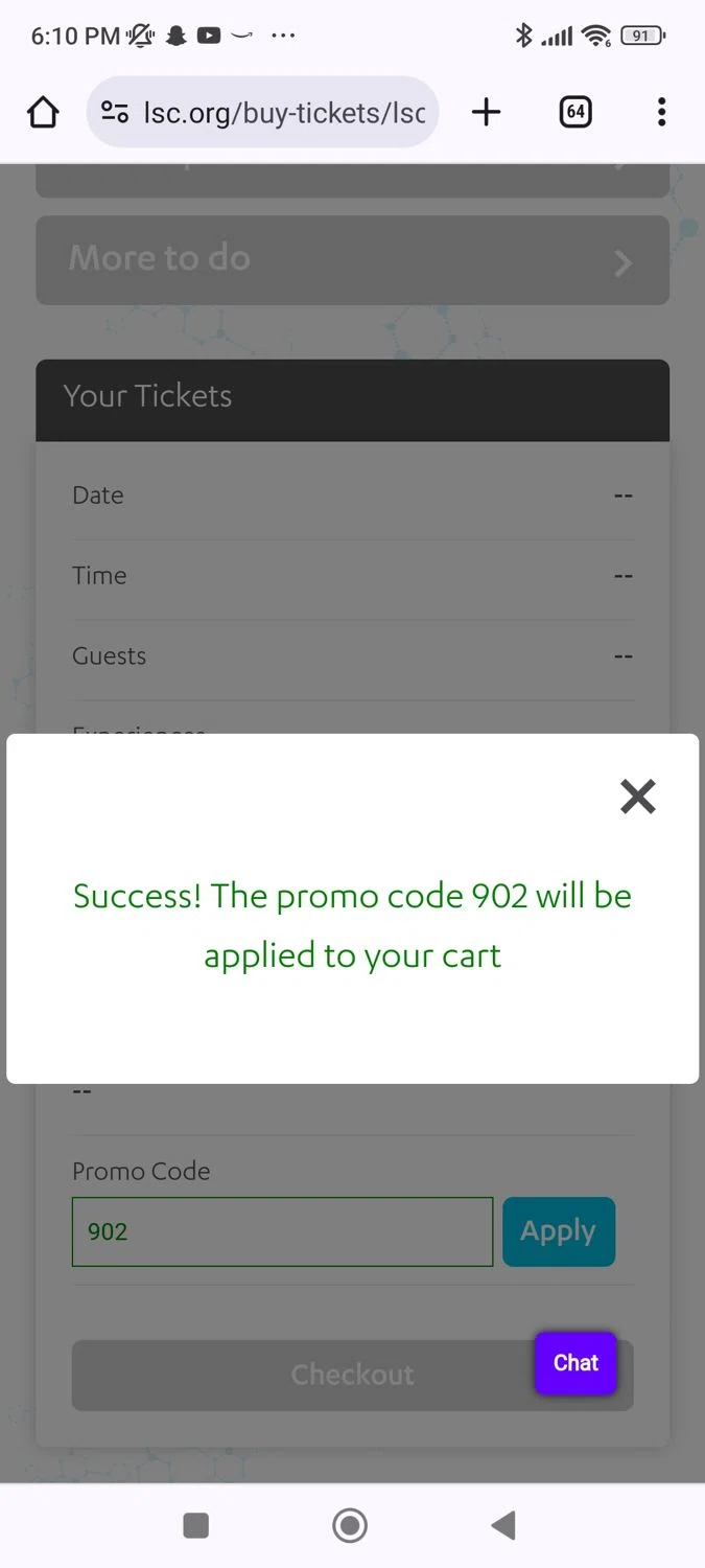 how to use Liberty Science Center coupons