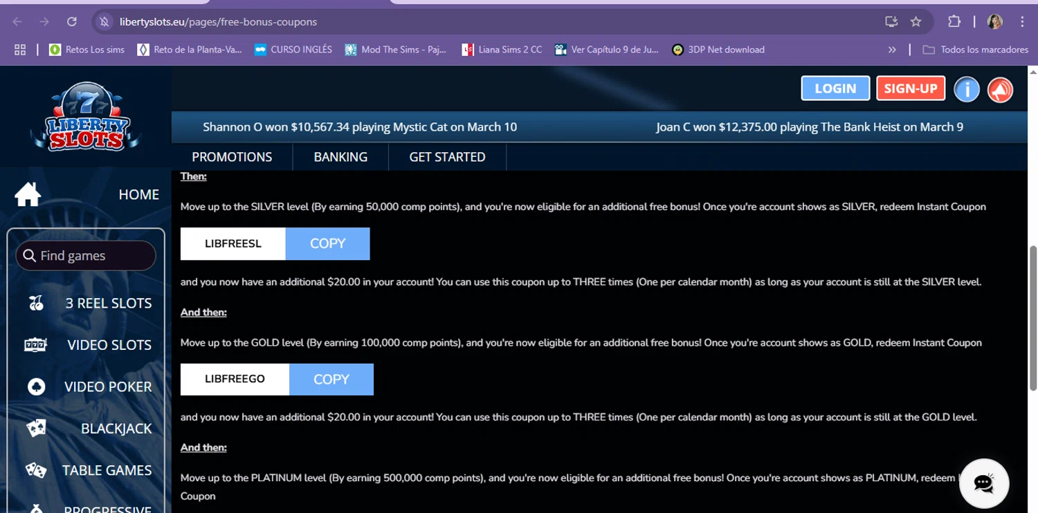 Liberty Slots promo code screenshot showing code LIBFREESL applied at Liberty Slots checkout page. Uploaded by SimplyCodes community member Milk_Tea on Mar 25, 2025