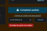 EASTERSALE coupon verification screenshot