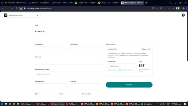 Libsyn checkout page showing Libsyn promo code box | Screenshot taken by SimplyCodes community member on May 6, 2024