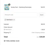 WHITSICH coupon verification screenshot