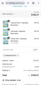 Maddhealthy coupon verification screenshot