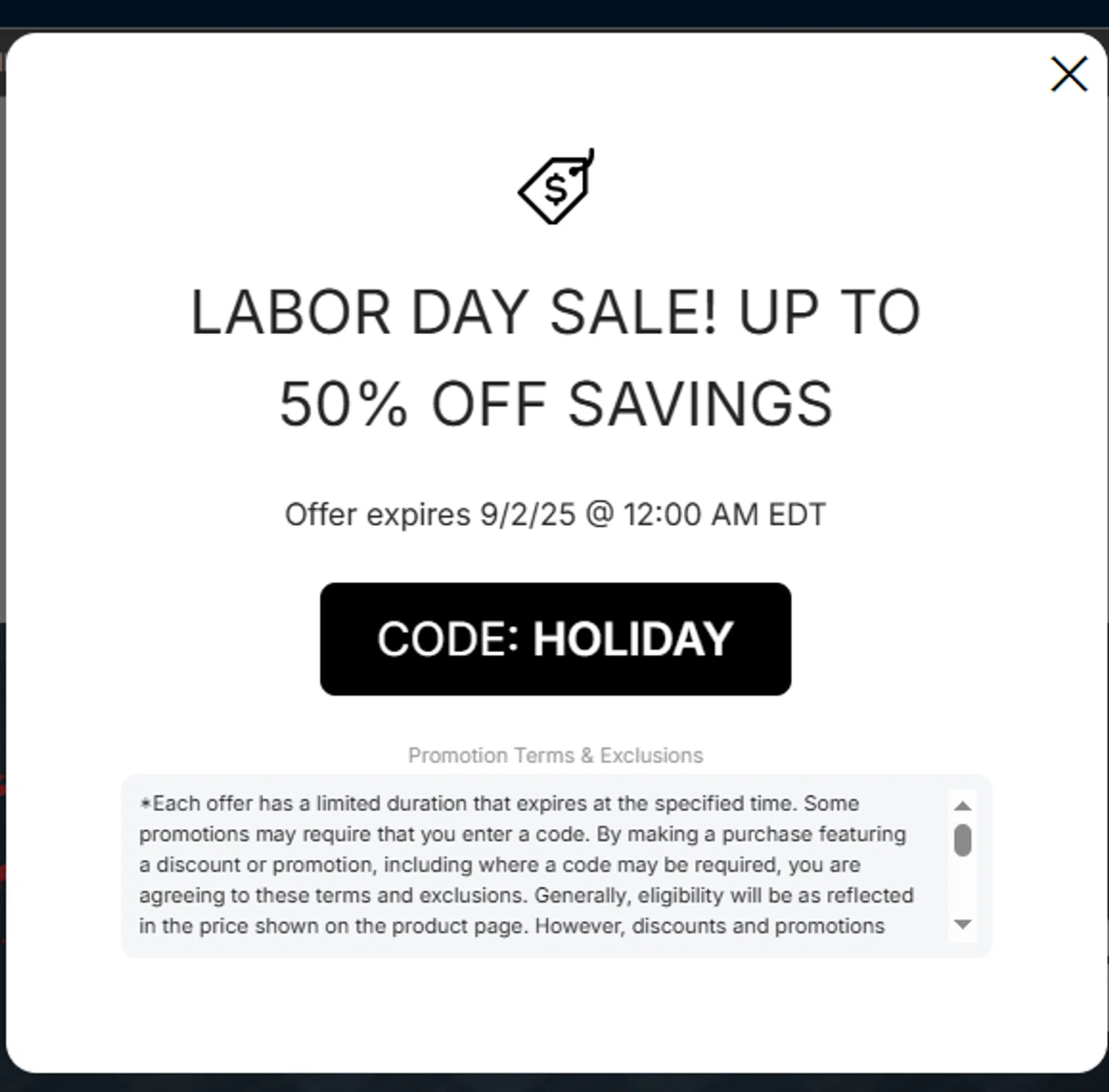 Lids coupon code screenshot showing code HOLIDAY applied at Lids checkout page. Uploaded by SimplyCodes community member tronsito66 on Aug 29, 2025