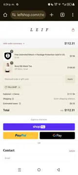 FALLSHIP coupon verification screenshot