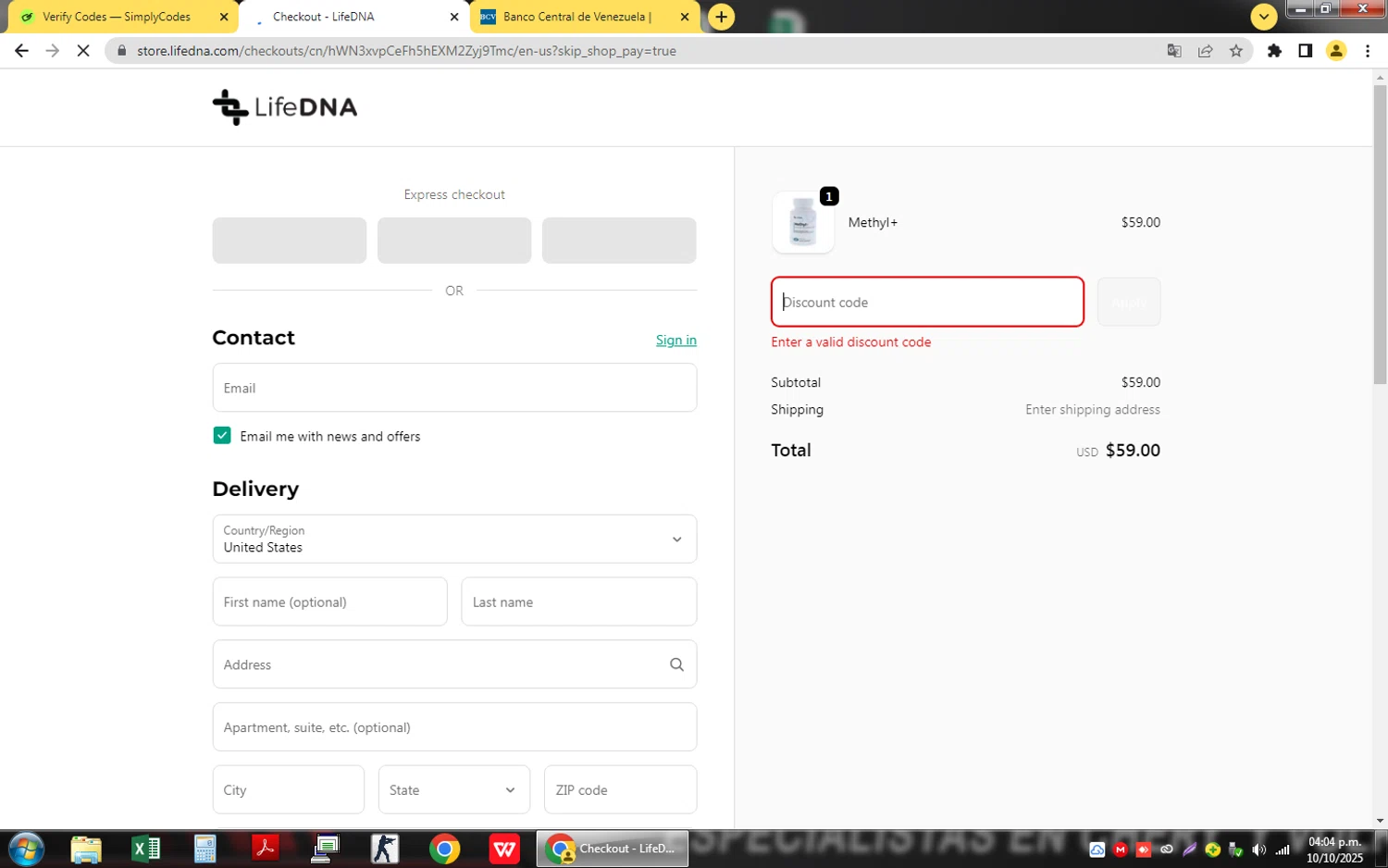 LifeDNA coupon code screenshot showing code BOREDMOM applied at LifeDNA checkout page. Uploaded by SimplyCodes community member QuestSage1300 on Oct 10, 2025