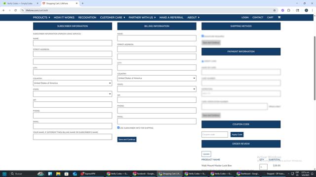 LifeFone checkout page showing LifeFone coupon code box | Screenshot taken by SimplyCodes community member on Jun 5, 2025
