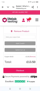 BH10 coupon verification screenshot